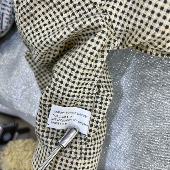 MITCHELL COMPANY TJ COLLECTION Vintage Plush Bunny Shelf Sitter with Straw Hat - Picture 8 of 8